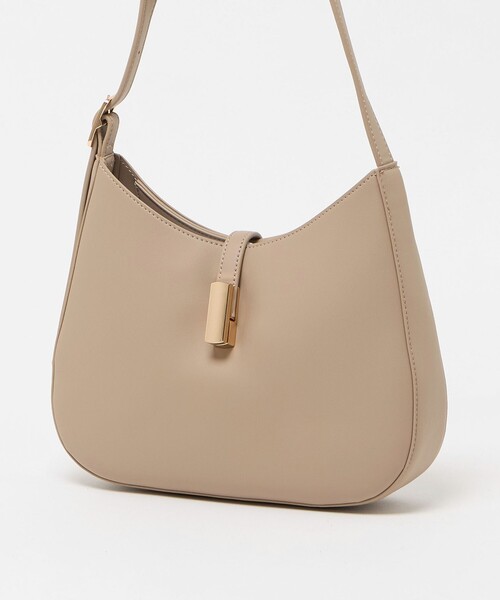 A DAY IN THE LIFE UNITED ARROWS(アデイインザライフユナイテッドアローズ)の「レザーライク ラウンドショルダーバッグ<A DAY IN THE LIFE>(ショルダーバッグ・レディース・ダークブラウン/ナチュラル/ブラック・FREE)」の19枚目の写真