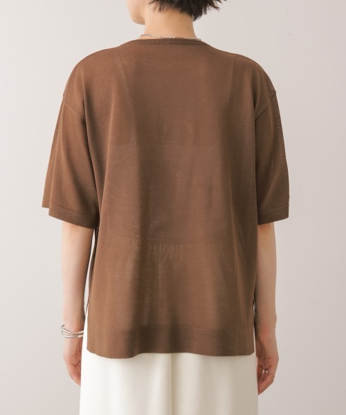 Bou Jeloud(ブージュルード)の「刺しゅうロゴシアーニットTプルオーバー(Tシャツ/カットソー・レディース・レッド/ブラウン・FREE)」の16枚目の写真