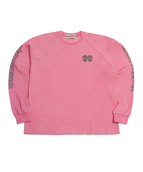NIGHTWORKDEPT(ナイトワークデプト)の「Waffle Loose Fit Long Sleeve T-shirt_Pink(Tシャツ/カットソー・レディース・その他・ONE)」の1枚目の写真
