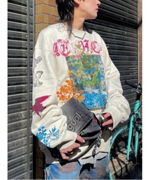 ドラゴン・ボタニカルプリント刺繍 スウェットシャツ｜Desigual 2026秋冬新作