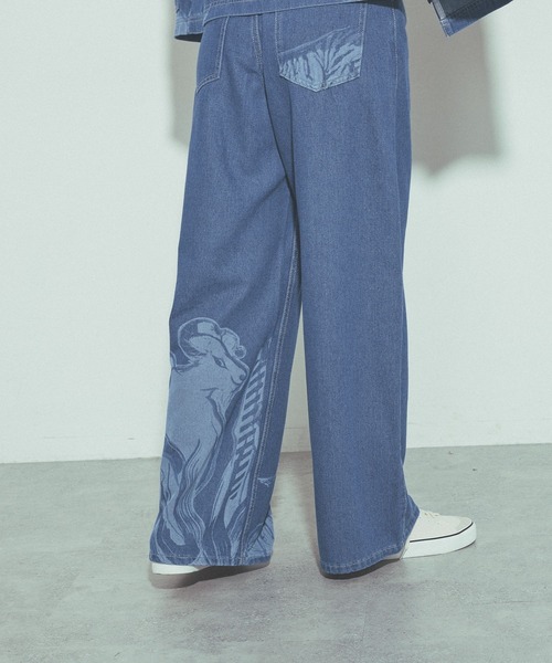 niko and...(ニコアンド)の「モチーフデニムパンツ by MAO KAWASAKI(デニムパンツ・レディース・ライトブルー/ブルー・MEDIUM/LARGE)」の20枚目の写真