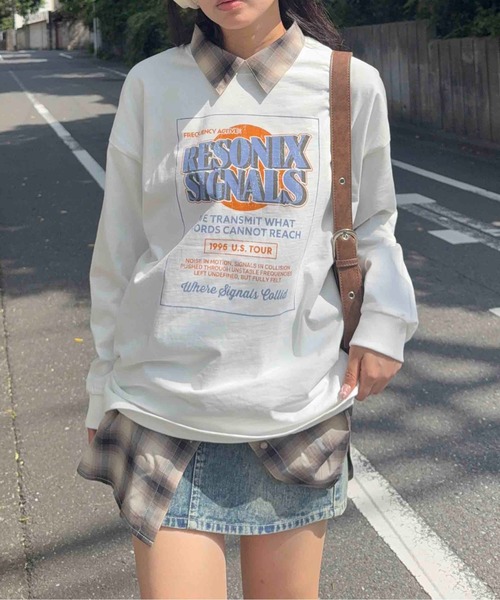 AS KNOW AS plus（アズノゥアズプラス）の「☆シンプルアソートロンT(ロゴ・フォトプリント)【UNISEX ITEM】（Tシャツ/カットソー・レディース・ホワイト/ブラック/チャコール/グリーン・FREE）」の2枚目の写真