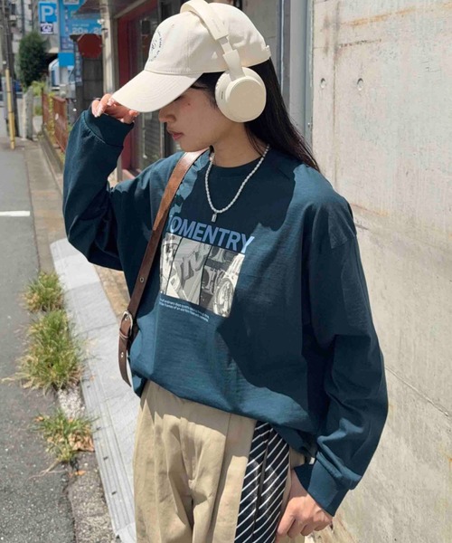 AS KNOW AS plus（アズノゥアズプラス）の「☆シンプルアソートロンT(ロゴ・フォトプリント)【UNISEX ITEM】（Tシャツ/カットソー・レディース・ホワイト/ブラック/チャコール/グリーン・FREE）」の4枚目の写真
