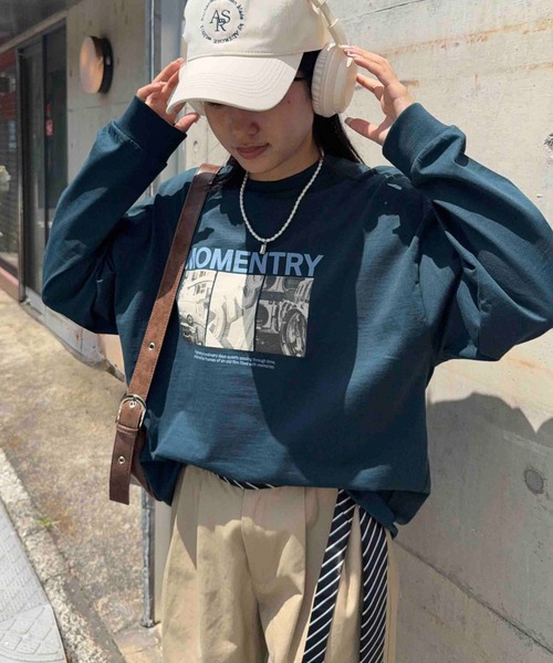 AS KNOW AS plus（アズノゥアズプラス）の「☆シンプルアソートロンT(ロゴ・フォトプリント)【UNISEX ITEM】（Tシャツ/カットソー・レディース・ホワイト/ブラック/チャコール/グリーン・FREE）」の8枚目の写真