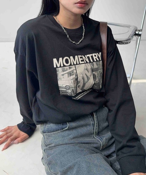 AS KNOW AS plus（アズノゥアズプラス）の「☆シンプルアソートロンT(ロゴ・フォトプリント)【UNISEX ITEM】（Tシャツ/カットソー・レディース・ホワイト/ブラック/チャコール/グリーン・FREE）」の15枚目の写真