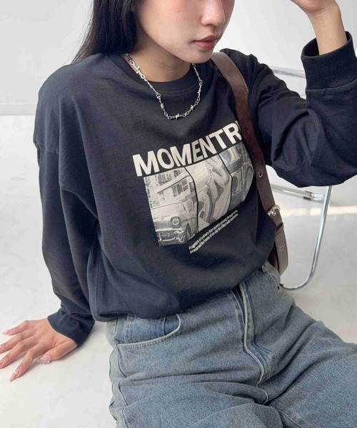 AS KNOW AS plus（アズノゥアズプラス）の「☆シンプルアソートロンT(ロゴ・フォトプリント)【UNISEX ITEM】（Tシャツ/カットソー・レディース・ホワイト/ブラック/チャコール/グリーン・FREE）」の16枚目の写真
