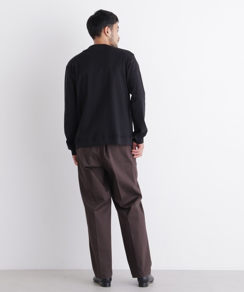 NANO universe(ナノユニバース)の「「FORMAL JERSEY」モックネックカットソー長袖(Tシャツ/カットソー・メンズ・ホワイト/ブラック/ブラウン・L/M/S)」の11枚目の写真