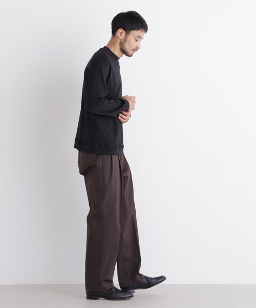 NANO universe(ナノユニバース)の「「FORMAL JERSEY」モックネックカットソー長袖(Tシャツ/カットソー・メンズ・ホワイト/ブラック/ブラウン・L/M/S)」の12枚目の写真
