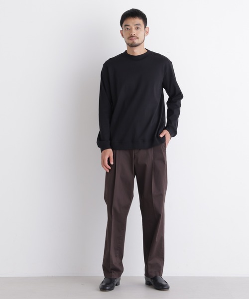 NANO universe(ナノユニバース)の「「FORMAL JERSEY」モックネックカットソー長袖(Tシャツ/カットソー・メンズ・ホワイト/ブラック/ブラウン・L/M/S)」の13枚目の写真