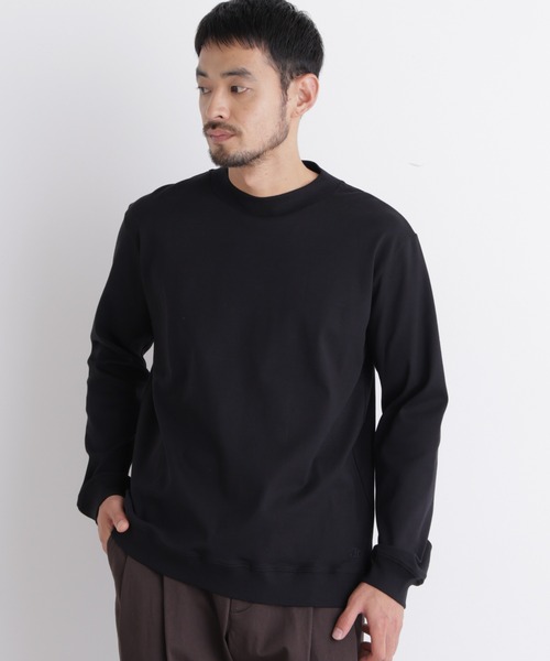NANO universe(ナノユニバース)の「「FORMAL JERSEY」モックネックカットソー長袖(Tシャツ/カットソー・メンズ・ホワイト/ブラック/ブラウン・L/M/S)」の18枚目の写真