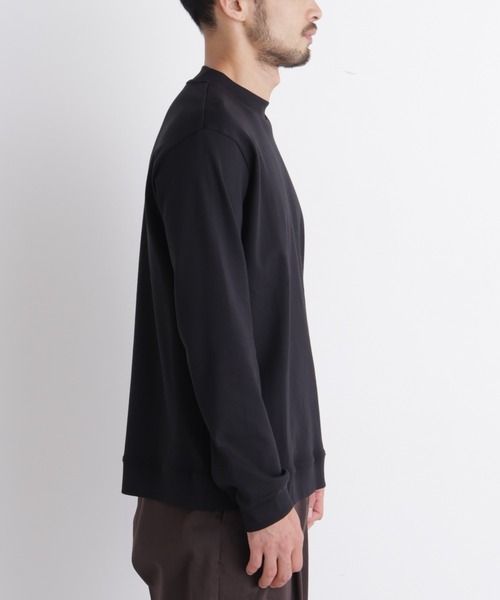 NANO universe(ナノユニバース)の「「FORMAL JERSEY」モックネックカットソー長袖(Tシャツ/カットソー・メンズ・ホワイト/ブラック/ブラウン・L/M/S)」の10枚目の写真