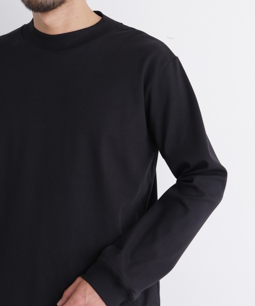 NANO universe(ナノユニバース)の「「FORMAL JERSEY」モックネックカットソー長袖(Tシャツ/カットソー・メンズ・ホワイト/ブラック/ブラウン・L/M/S)」の7枚目の写真