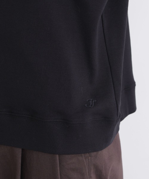 NANO universe(ナノユニバース)の「「FORMAL JERSEY」モックネックカットソー長袖(Tシャツ/カットソー・メンズ・ホワイト/ブラック/ブラウン・L/M/S)」の6枚目の写真