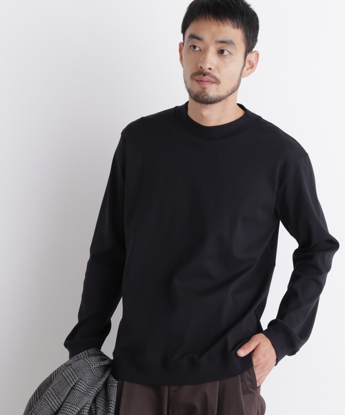 NANO universe(ナノユニバース)の「「FORMAL JERSEY」モックネックカットソー長袖(Tシャツ/カットソー・メンズ・ホワイト/ブラック/ブラウン・L/M/S)」の17枚目の写真