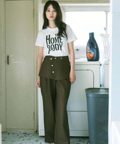 ALL NEW MART(オールニューマート)の「HOMEBODYグラフィックTシャツ(Tシャツ/カットソー・レディース・パープル系/ホワイト/ブラック/ピンク・00)」の12枚目の写真