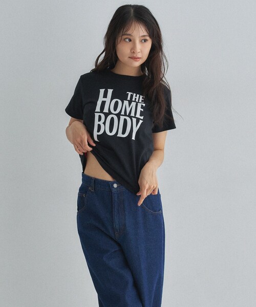 ALL NEW MART(オールニューマート)の「HOMEBODYグラフィックTシャツ(Tシャツ/カットソー・レディース・パープル系/ホワイト/ブラック/ピンク・00)」の19枚目の写真