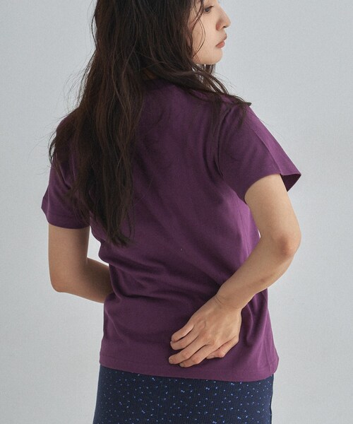 ALL NEW MART(オールニューマート)の「HOMEBODYグラフィックTシャツ(Tシャツ/カットソー・レディース・パープル系/ホワイト/ブラック/ピンク・00)」の16枚目の写真
