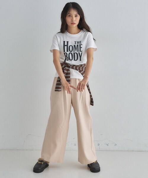 ALL NEW MART(オールニューマート)の「HOMEBODYグラフィックTシャツ(Tシャツ/カットソー・レディース・パープル系/ホワイト/ブラック/ピンク・00)」の17枚目の写真