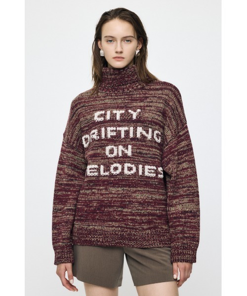 MOUSSY（マウジー）の「【26年AW新作】LETTERED セーター（ニット/セーター・レディース・ネイビー/ライトベージュ/ボルドー/杢グレー・FREE）」の5枚目の写真