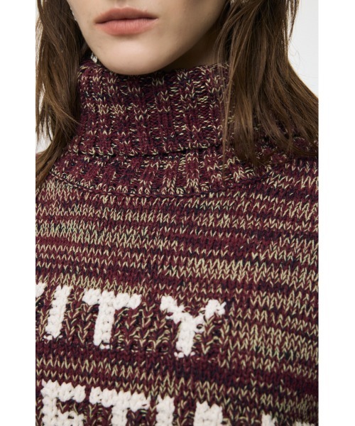MOUSSY（マウジー）の「【26年AW新作】LETTERED セーター（ニット/セーター・レディース・ネイビー/ライトベージュ/ボルドー/杢グレー・FREE）」の11枚目の写真