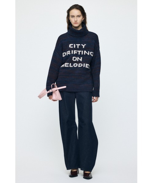 MOUSSY（マウジー）の「【26年AW新作】LETTERED セーター（ニット/セーター・レディース・ネイビー/ライトベージュ/ボルドー/杢グレー・FREE）」の18枚目の写真