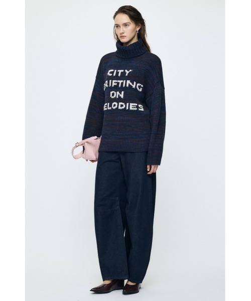 MOUSSY（マウジー）の「【26年AW新作】LETTERED セーター（ニット/セーター・レディース・ネイビー/ライトベージュ/ボルドー/杢グレー・FREE）」の19枚目の写真