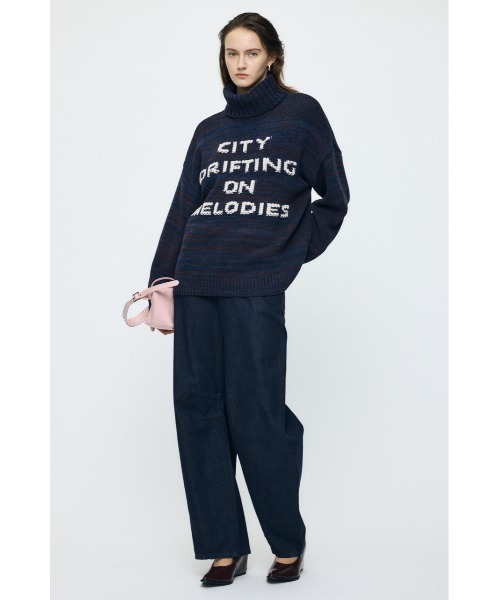 MOUSSY（マウジー）の「【26年AW新作】LETTERED セーター（ニット/セーター・レディース・ネイビー/ライトベージュ/ボルドー/杢グレー・FREE）」の20枚目の写真
