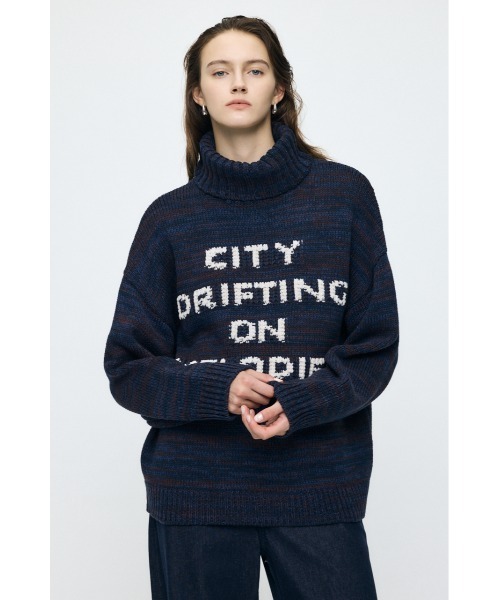 MOUSSY（マウジー）の「【26年AW新作】LETTERED セーター（ニット/セーター・レディース・ネイビー/ライトベージュ/ボルドー/杢グレー・FREE）」の21枚目の写真