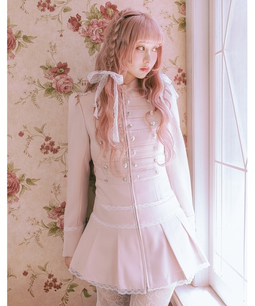 Fiorforte(フィオルフォルテ)の「napoleon jacket onepiece(ワンピース・レディース・グレー/ピンク・FREE)」の2枚目の写真