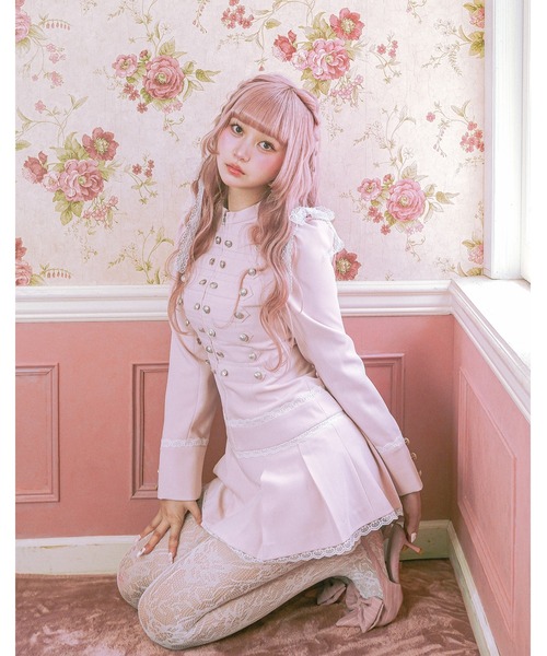 Fiorforte(フィオルフォルテ)の「napoleon jacket onepiece(ワンピース・レディース・グレー/ピンク・FREE)」の5枚目の写真