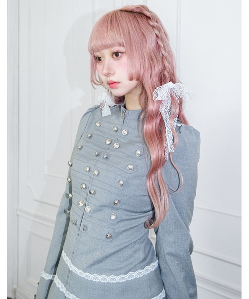 Fiorforte(フィオルフォルテ)の「napoleon jacket onepiece(ワンピース・レディース・グレー/ピンク・FREE)」の11枚目の写真