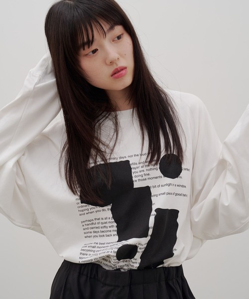 LOWRYS FARM（ローリーズファーム）の「【LFM(U)】アートグラフィックＴロングスリーブ　 1077789（Tシャツ/カットソー・メンズ・ブラック/グレー/ホワイト・MEDIUM/LARGE）」の10枚目の写真