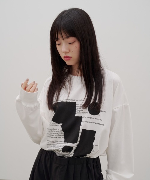 LOWRYS FARM（ローリーズファーム）の「【LFM(U)】アートグラフィックＴロングスリーブ　 1077789（Tシャツ/カットソー・メンズ・ブラック/グレー/ホワイト・MEDIUM/LARGE）」の9枚目の写真