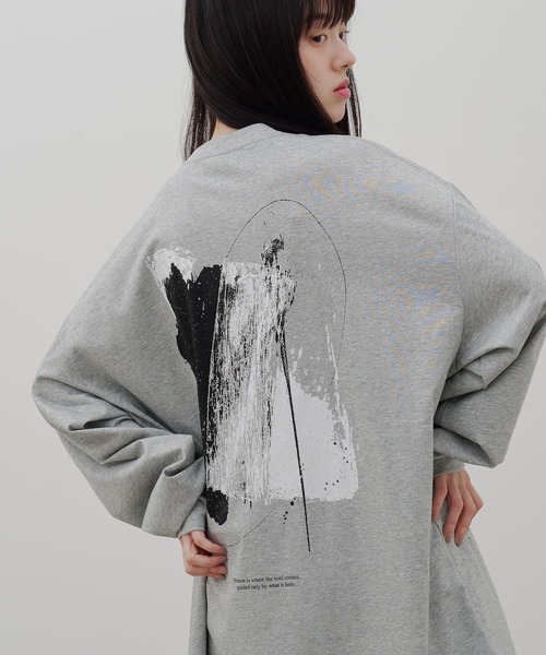 LOWRYS FARM（ローリーズファーム）の「【LFM(U)】アートグラフィックＴロングスリーブ　 1077789（Tシャツ/カットソー・メンズ・ブラック/グレー/ホワイト・MEDIUM/LARGE）」の16枚目の写真