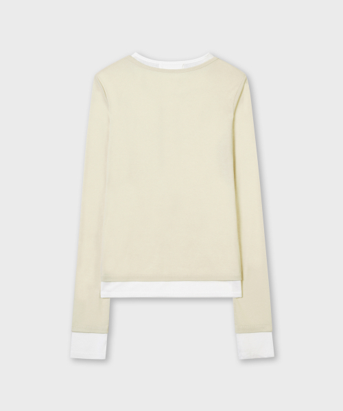 PLAC WOMEN(プレイス・ウィメン)の「レイヤードヘンリーロングスリーブイエロー(Tシャツ/カットソー・レディース・イエロー・O/S)」の7枚目の写真