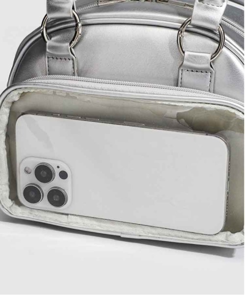 BACKYARD FAMILY（バックヤードファミリー）の「痛バッグ ミニボストン 小さめ ショルダー 2way（ショルダーバッグ・レディース・シルバー/ブラック/ホワイト/ブラウン・FREE）」の7枚目の写真