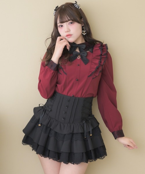 ROJITA(ロジータ)の「ダブルリボン配色ブラウス(シャツ/ブラウス・レディース・ピンク/ボルドー/ホワイト・FREE)」の17枚目の写真