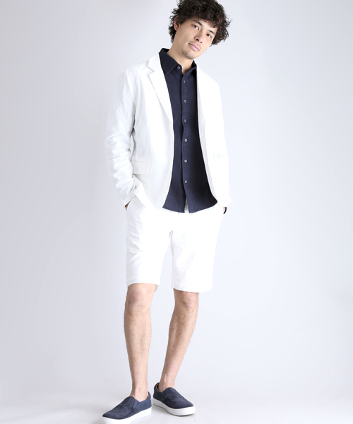 Denime（ドゥニーム）の「ワッフルレギュラーシャツ（シャツ/ブラウス・メンズ・ホワイト/アイボリー/ネイビー・LARGE/MEDIUM/X-LARGE）」の18枚目の写真