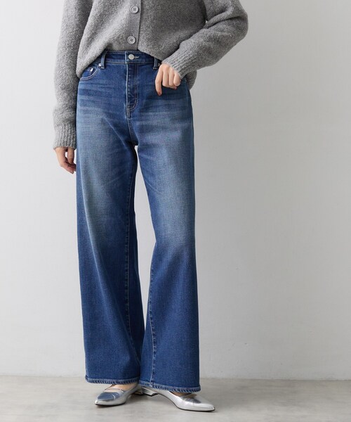 UNTITLED(アンタイトル)の「裏起毛 MAKE×DENIM WIDE(デニムパンツ・レディース・ブラック/ブルー系その他・01/02/03)」の2枚目の写真