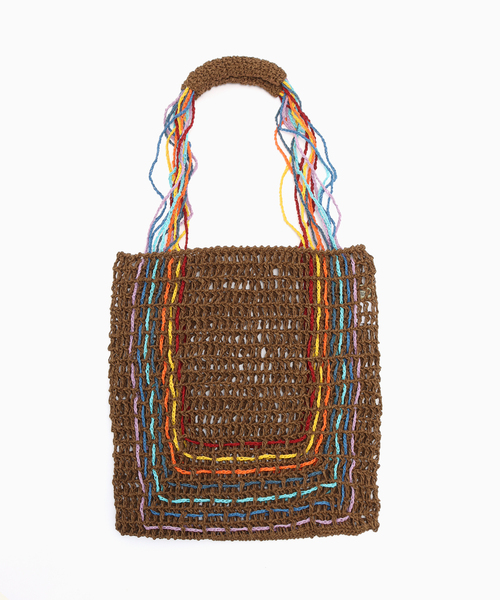 MacMahon Knitting Mills（マクマホン ニッティング ミルズ）の「MacMahon Knitting Mills / マクマホンニッティングミルズ Paper Tote Bag（トートバッグ・メンズ・ブラウン・FREE）」の2枚目の写真