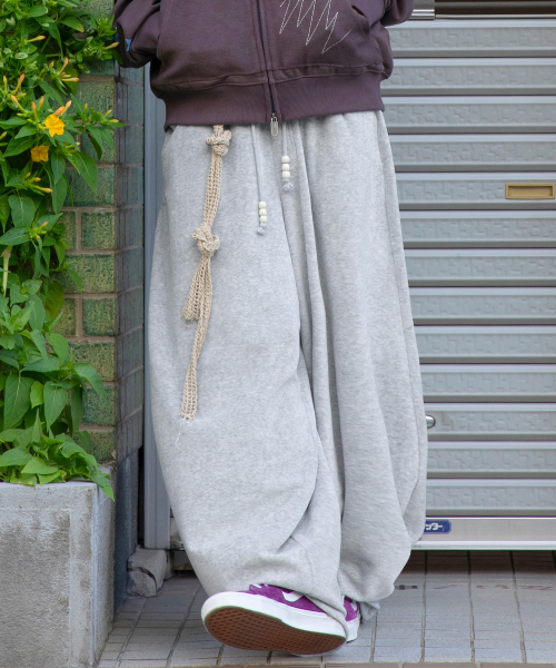 RuNaKi'Hu'（ルナキフ）の「WXP076 ホワリ VELUA バルーンパンツ (MELANGE GRAY)（スウェットパンツ・レディース・その他・1/2）」の4枚目の写真