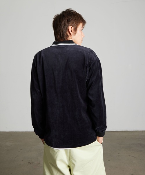 HUF（ハフ）の「PARKER VELOUR LS POLO（ポロシャツ・メンズ・ブラウン/ブラック・M/S/L/XL）」の8枚目の写真