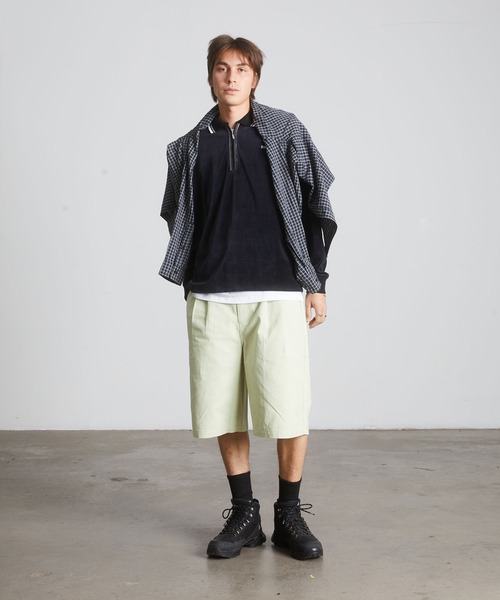 HUF（ハフ）の「PARKER VELOUR LS POLO（ポロシャツ・メンズ・ブラウン/ブラック・M/S/L/XL）」の9枚目の写真