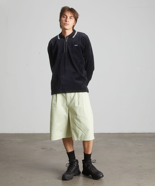 HUF（ハフ）の「PARKER VELOUR LS POLO（ポロシャツ・メンズ・ブラウン/ブラック・M/S/L/XL）」の10枚目の写真