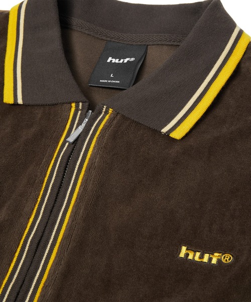 HUF（ハフ）の「PARKER VELOUR LS POLO（ポロシャツ・メンズ・ブラウン/ブラック・M/S/L/XL）」の17枚目の写真