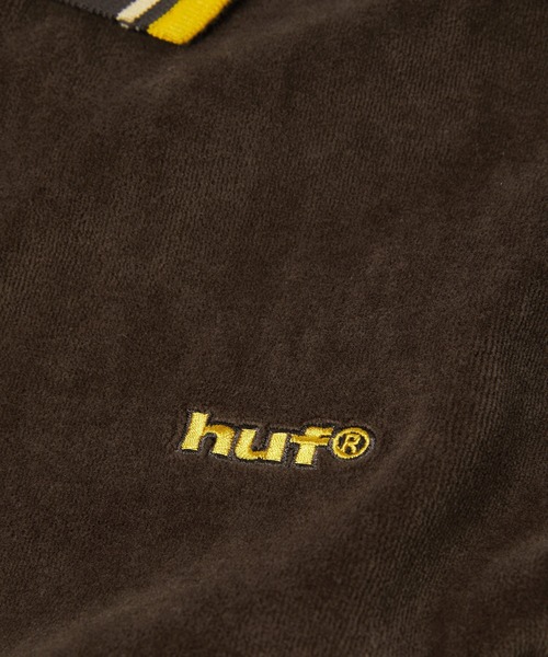 HUF（ハフ）の「PARKER VELOUR LS POLO（ポロシャツ・メンズ・ブラウン/ブラック・M/S/L/XL）」の18枚目の写真