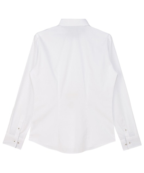 TOKYO SHIRTS(トウキョウシャツ)の「【透け防止】 形態安定ノンアイロン レギュラー 長袖ビジネスワイシャツ(ビジネスシャツ・レディース・ホワイト・XL/LL/L/M/S/XS)」の2枚目の写真
