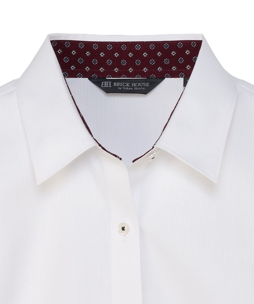 TOKYO SHIRTS(トウキョウシャツ)の「【透け防止】 形態安定ノンアイロン レギュラー 長袖ビジネスワイシャツ(ビジネスシャツ・レディース・ホワイト・XL/LL/L/M/S/XS)」の3枚目の写真