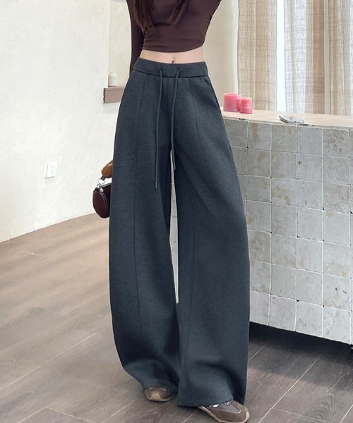 FLINEA（フリネア）の「ドローストリングリラックスワイドパンツ（その他パンツ・レディース・ネイビー/ブラック/ダークグレー/カーキ・FREE）」の14枚目の写真