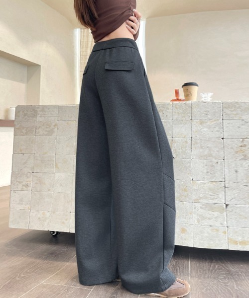 FLINEA（フリネア）の「ドローストリングリラックスワイドパンツ（その他パンツ・レディース・ネイビー/ブラック/ダークグレー/カーキ・FREE）」の12枚目の写真